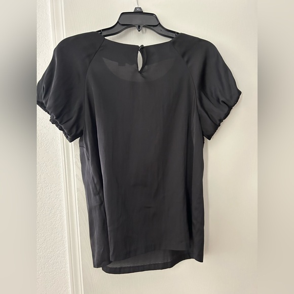 GAP Black Short Puff Sleeve Top Blouse. Size Small. - Picture 5 of 11